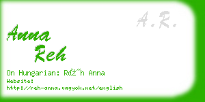 anna reh business card